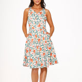 Pink Floral Swing Dress