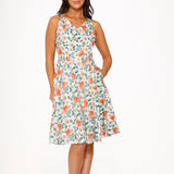 Pink Floral Swing Dress