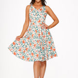 Pink Floral Swing Dress