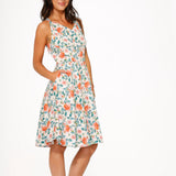 Pink Floral Swing Dress
