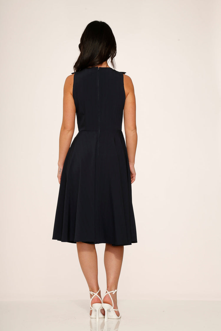 Navy Blue Swing Dress