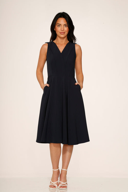Navy Blue Swing Dress