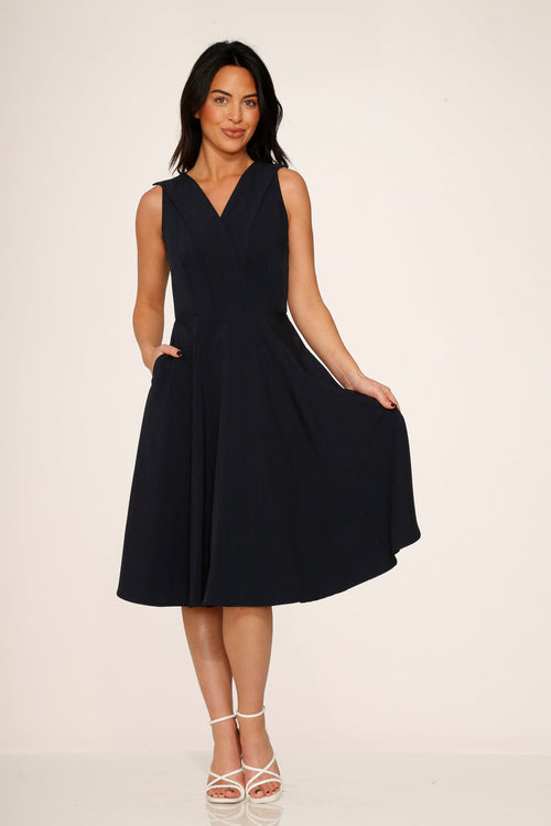 Navy Blue Swing Dress
