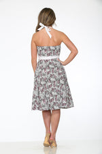 Zebra Halter Swing Dress