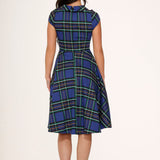 Blue Plaid Swing Dress