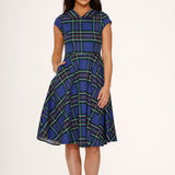 Blue Plaid Swing Dress