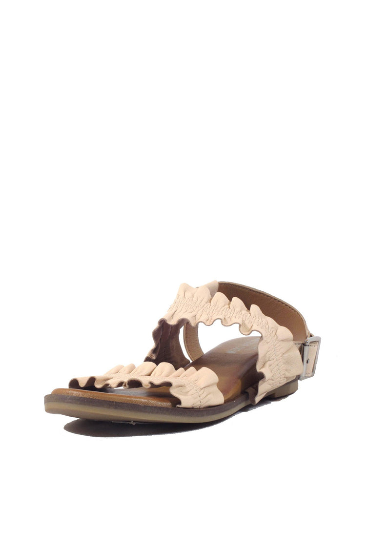 Roche Ruched Leather Sandals