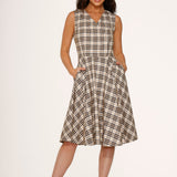 Yellow Plaid Swing Dress