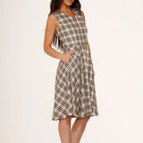 Yellow Plaid Swing Dress