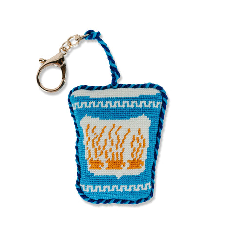 Needlepoint Bag Charm - Coffee Cup