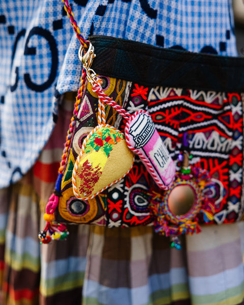 Needlepoint Bag Charm - Taco