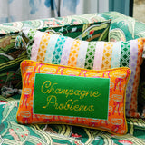 Needlepoint Pillow - Champagne Problems