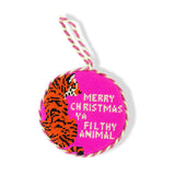 Needlepoint Ornament - Merry Christmas Ya Filthy Animal