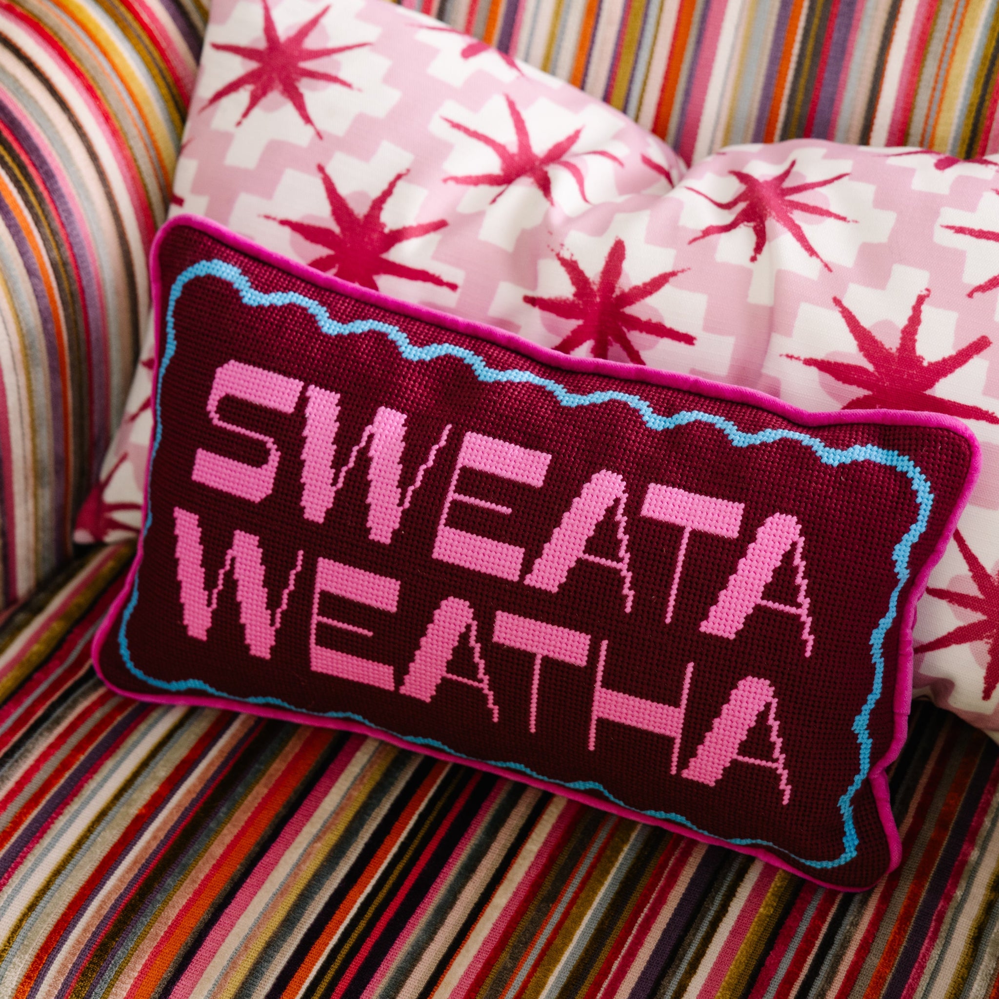 Needlepoint Pillow - Sweata Weatha