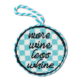 Needlepoint Ornament - More Wine, Less Whine
