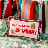 Needlepoint Pillow - FFS Be Merry