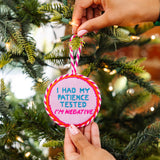 Needlepoint Ornament - Patience Tested
