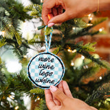 Needlepoint Ornament - More Wine, Less Whine