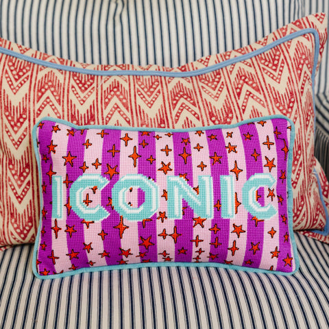 Needlepoint Pillow - Iconic