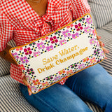 Needlepoint Pillow - Save Water, Drink Champagne