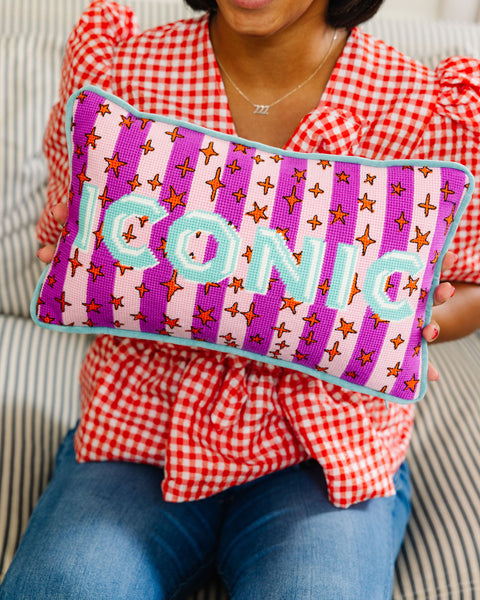 Needlepoint Pillow - Iconic