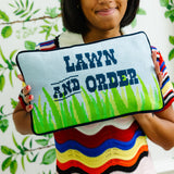 Needlepoint Pillow - Lawn & Order