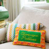 Needlepoint Pillow - Champagne Problems