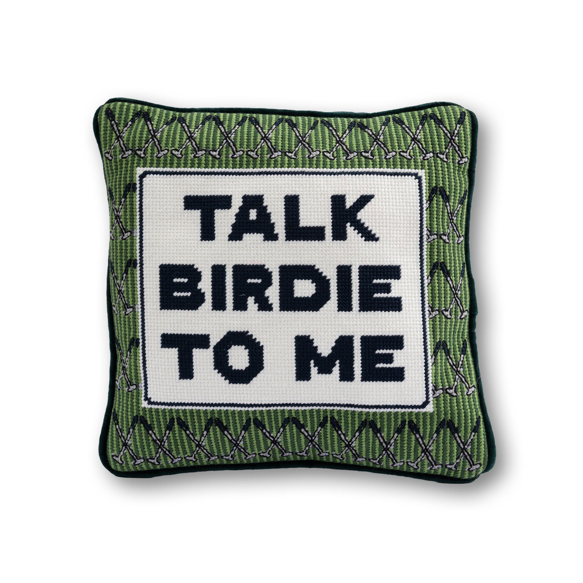 Needlepoint Pillow - Talk Birdie To Me