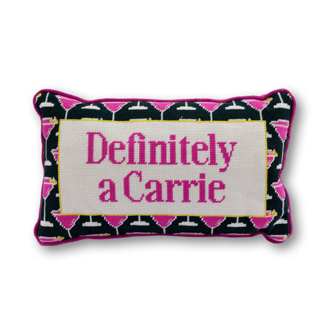 Needlepoint Pillow - Definitely a Carrie