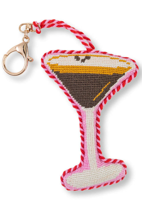 Needlepoint Bag Charm - Espresso Martini