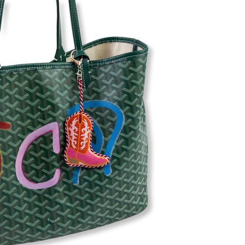 Needlepoint Bag Charm - Cowboy Boot