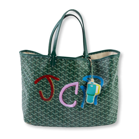 Needlepoint Bag Charm - Tumbler Mug