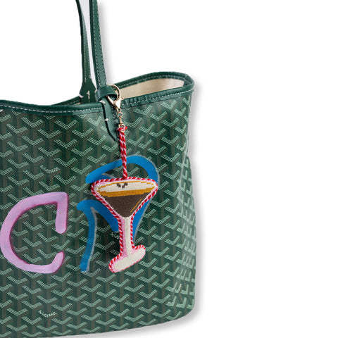 Needlepoint Bag Charm - Espresso Martini