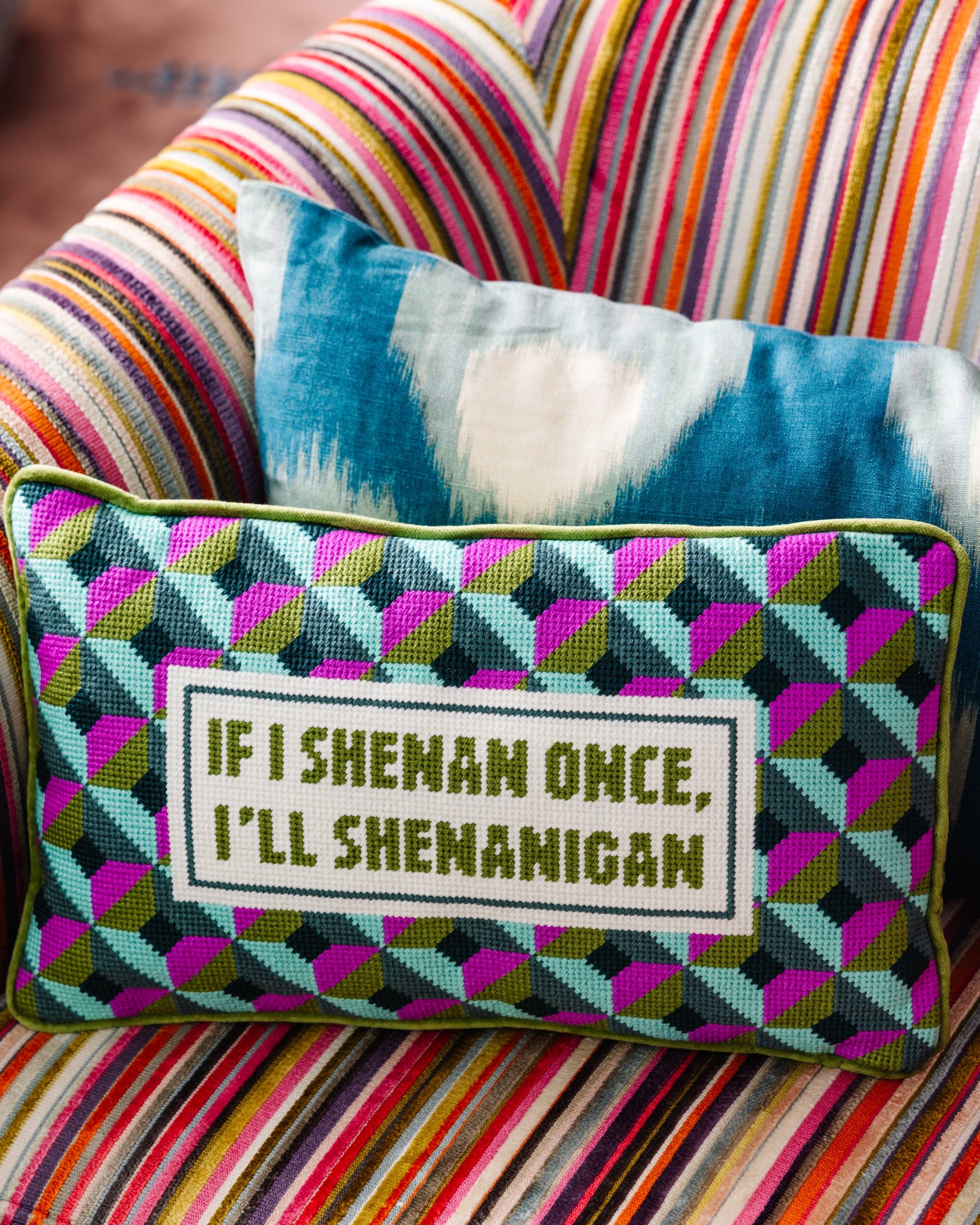 Needlepoint Pillow - Shenanigans