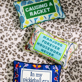 Needlepoint Pillow - Causing A Racket