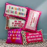 Needlepoint Pillow - It Actually is All Fun And Games