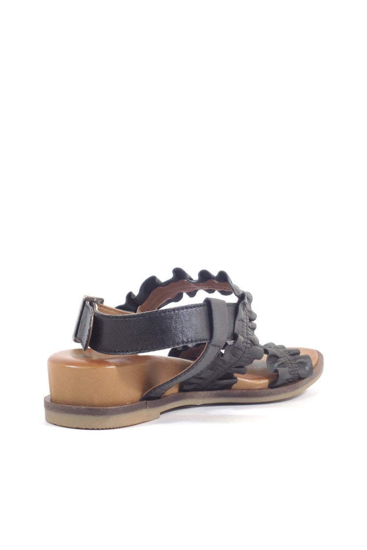 Roche Ruched Leather Sandals
