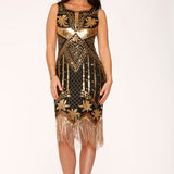 Black & Gold Flapper Dress
