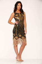 Black & Gold Flapper Dress
