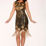 Black & Gold Flapper Dress