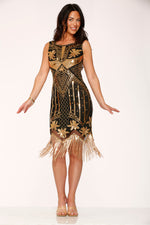 Black & Gold Flapper Dress