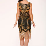 Black & Gold Flapper Dress