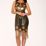 Black & Gold Flapper Dress