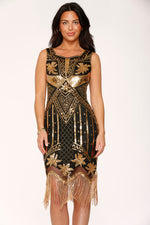 Black & Gold Flapper Dress