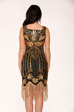 Black & Gold Flapper Dress