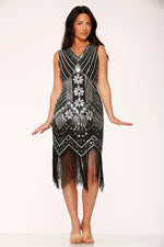 Black Silver Flapper Dress