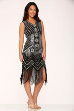 Black Silver Flapper Dress