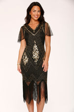Black & Gold Flapper Dress