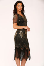 Black & Gold Flapper Dress