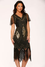 Black & Gold Flapper Dress